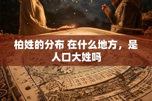 柏姓的分布 在什么地方，是人口大姓吗