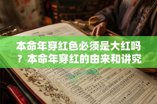本命年穿红色必须是大红吗？本命年穿红的由来和讲究