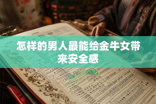 怎样的男人最能给金牛女带来安全感