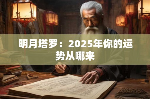明月塔罗：2025年你的运势从哪来