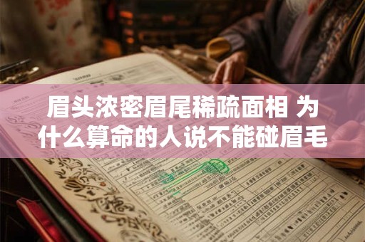 眉头浓密眉尾稀疏面相 为什么算命的人说不能碰眉毛