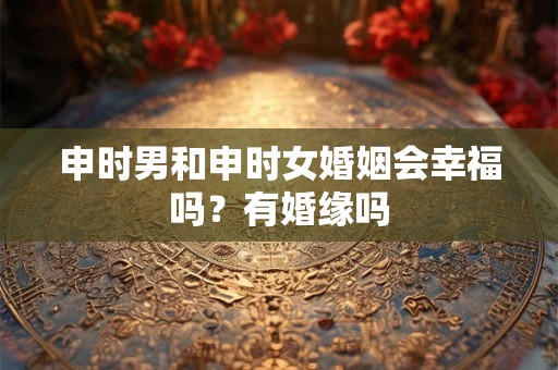 申时男和申时女婚姻会幸福吗？有婚缘吗