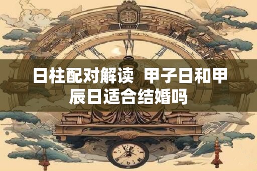 日柱配对解读  甲子日和甲辰日适合结婚吗