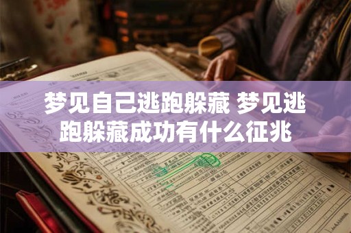 梦见自己逃跑躲藏 梦见逃跑躲藏成功有什么征兆
