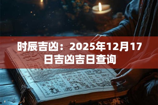时辰吉凶：2025年12月17日吉凶吉日查询