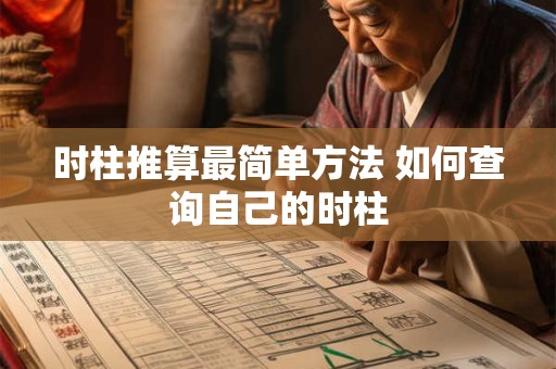 时柱推算最简单方法 如何查询自己的时柱