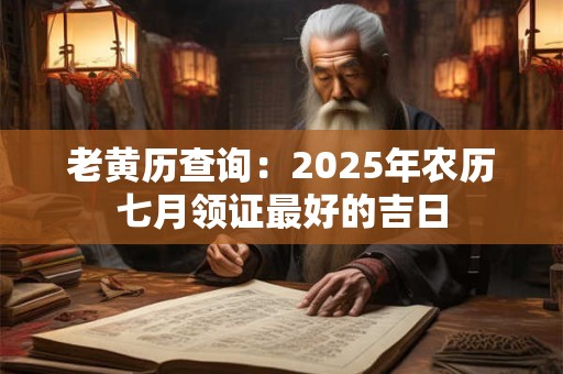 老黄历查询：2025年农历七月领证最好的吉日