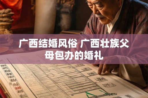 广西结婚风俗 广西壮族父母包办的婚礼