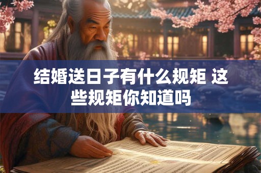 结婚送日子有什么规矩 这些规矩你知道吗
