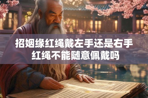 招姻缘红绳戴左手还是右手 红绳不能随意佩戴吗