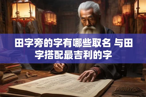 田字旁的字有哪些取名 与田字搭配最吉利的字