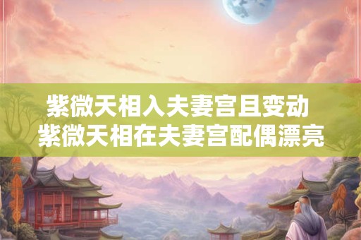 紫微天相入夫妻宫且变动 紫微天相在夫妻宫配偶漂亮