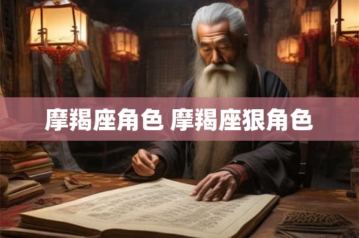 摩羯座角色 摩羯座狠角色