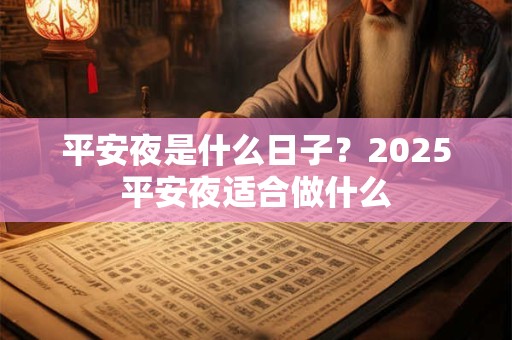 详细阅读:平安夜是什么日子?2025平安夜适合做什么 平安夜是什么日子?2025平安夜适合做什么