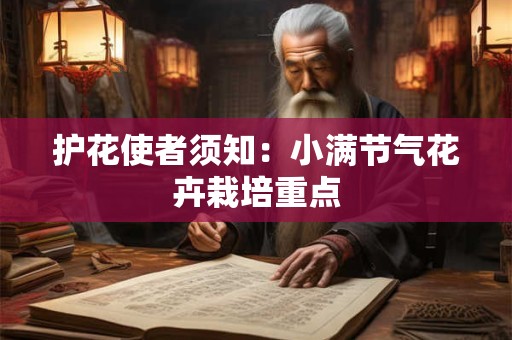 护花使者须知：小满节气花卉栽培重点