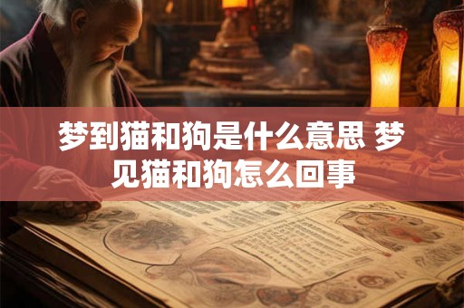 梦到猫和狗是什么意思 梦见猫和狗怎么回事