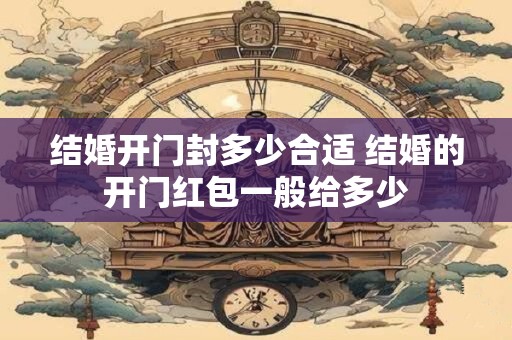 结婚开门封多少合适 结婚的开门红包一般给多少