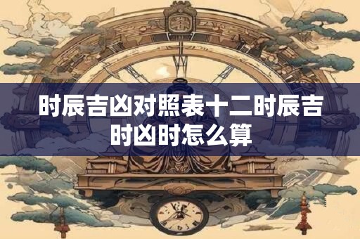 时辰吉凶对照表十二时辰吉时凶时怎么算