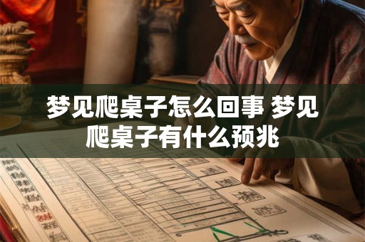 梦见爬桌子怎么回事 梦见爬桌子有什么预兆