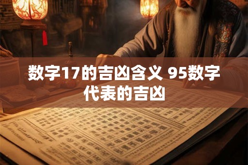 数字17的吉凶含义 95数字代表的吉凶