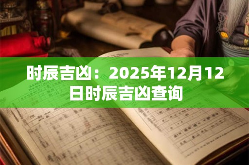 时辰吉凶：2025年12月12日时辰吉凶查询