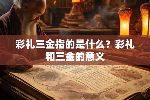 彩礼三金指的是什么？彩礼和三金的意义