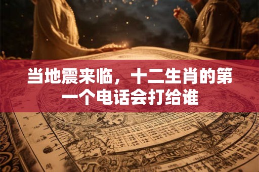 当地震来临，十二生肖的第一个电话会打给谁