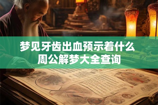 梦见牙齿出血预示着什么 周公解梦大全查询