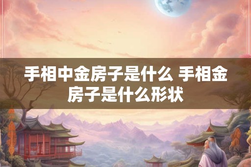 手相中金房子是什么 手相金房子是什么形状