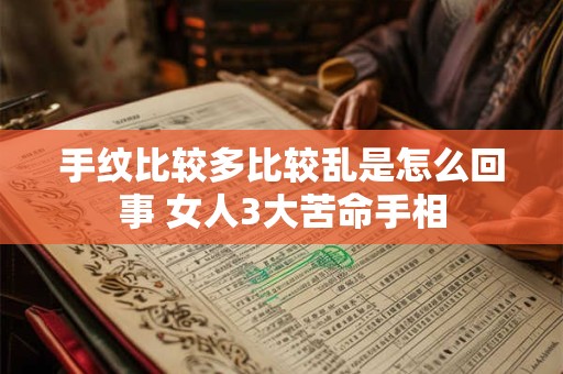 手纹比较多比较乱是怎么回事 女人3大苦命手相