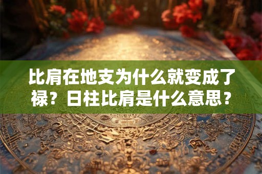 比肩在地支为什么就变成了禄？日柱比肩是什么意思？