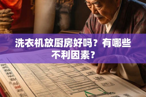 洗衣机放厨房好吗？有哪些不利因素？
