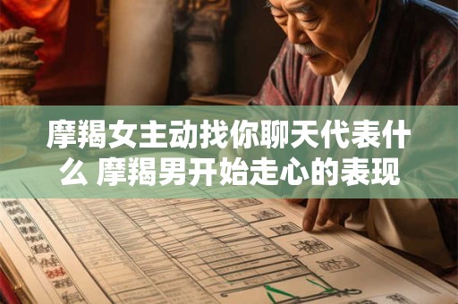 摩羯女主动找你聊天代表什么 摩羯男开始走心的表现