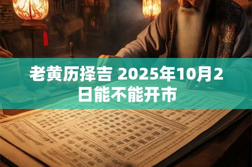 老黄历择吉 2025年10月2日能不能开市