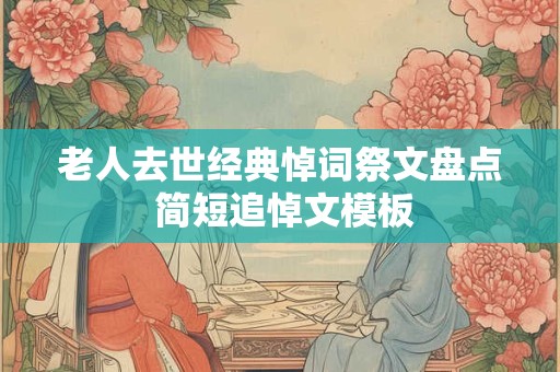 老人去世经典悼词祭文盘点 简短追悼文模板