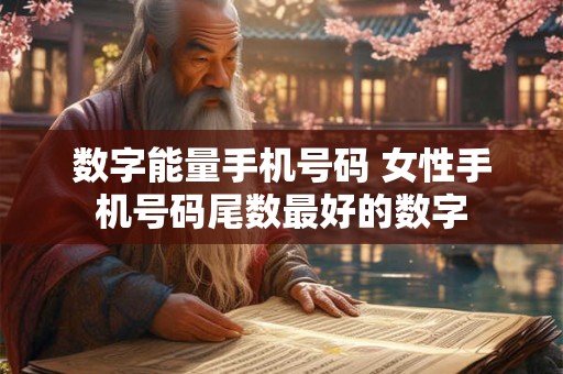 数字能量手机号码 女性手机号码尾数最好的数字