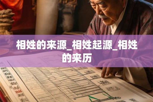 相姓的来源_相姓起源_相姓的来历