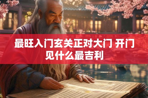 最旺入门玄关正对大门 开门见什么最吉利
