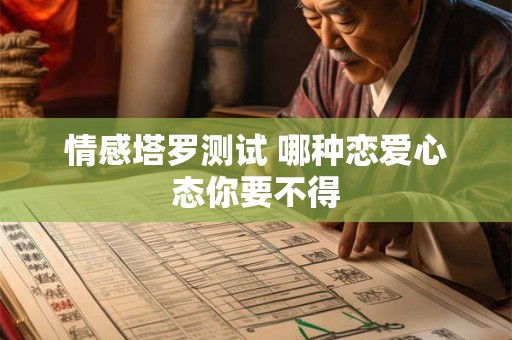 情感塔罗测试 哪种恋爱心态你要不得