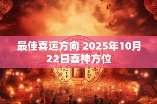 最佳喜运方向 2025年10月22日喜神方位