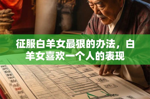 征服白羊女最狠的办法，白羊女喜欢一个人的表现