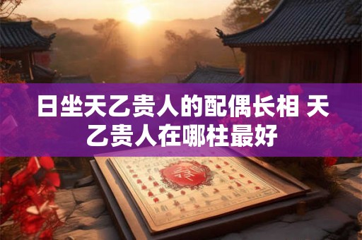 日坐天乙贵人的配偶长相 天乙贵人在哪柱最好