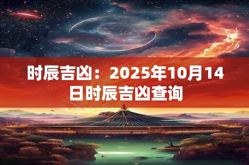 时辰吉凶：2025年10月14日时辰吉凶查询