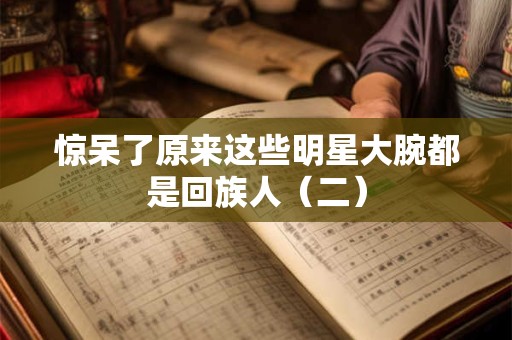 惊呆了原来这些明星大腕都是回族人（二）