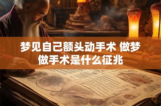 梦见自己额头动手术 做梦做手术是什么征兆