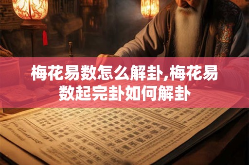 梅花易数怎么解卦,梅花易数起完卦如何解卦