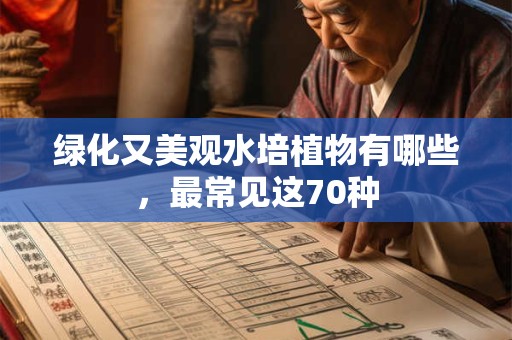 绿化又美观水培植物有哪些，最常见这70种