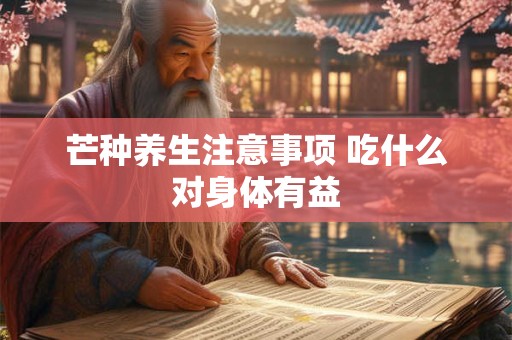 芒种养生注意事项 吃什么对身体有益