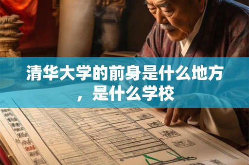 清华大学的前身是什么地方，是什么学校