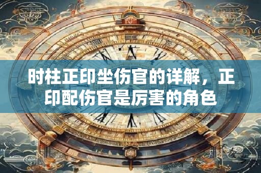 时柱正印坐伤官的详解，正印配伤官是厉害的角色
